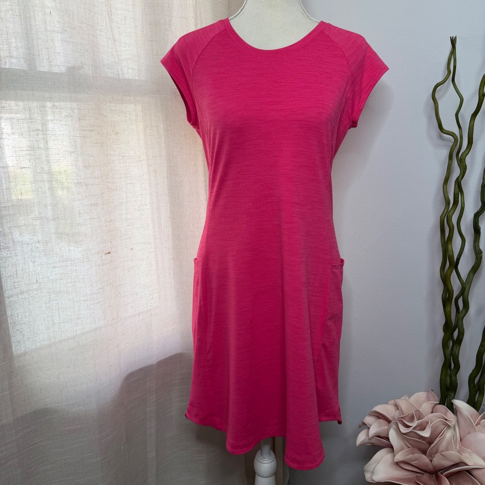 Toad&Co Tech Tomboy Dress Pockets Pink Performance Stretch Women's‎ Size Small